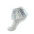 jrp socks blue white flower lace ruffle anklet with bow