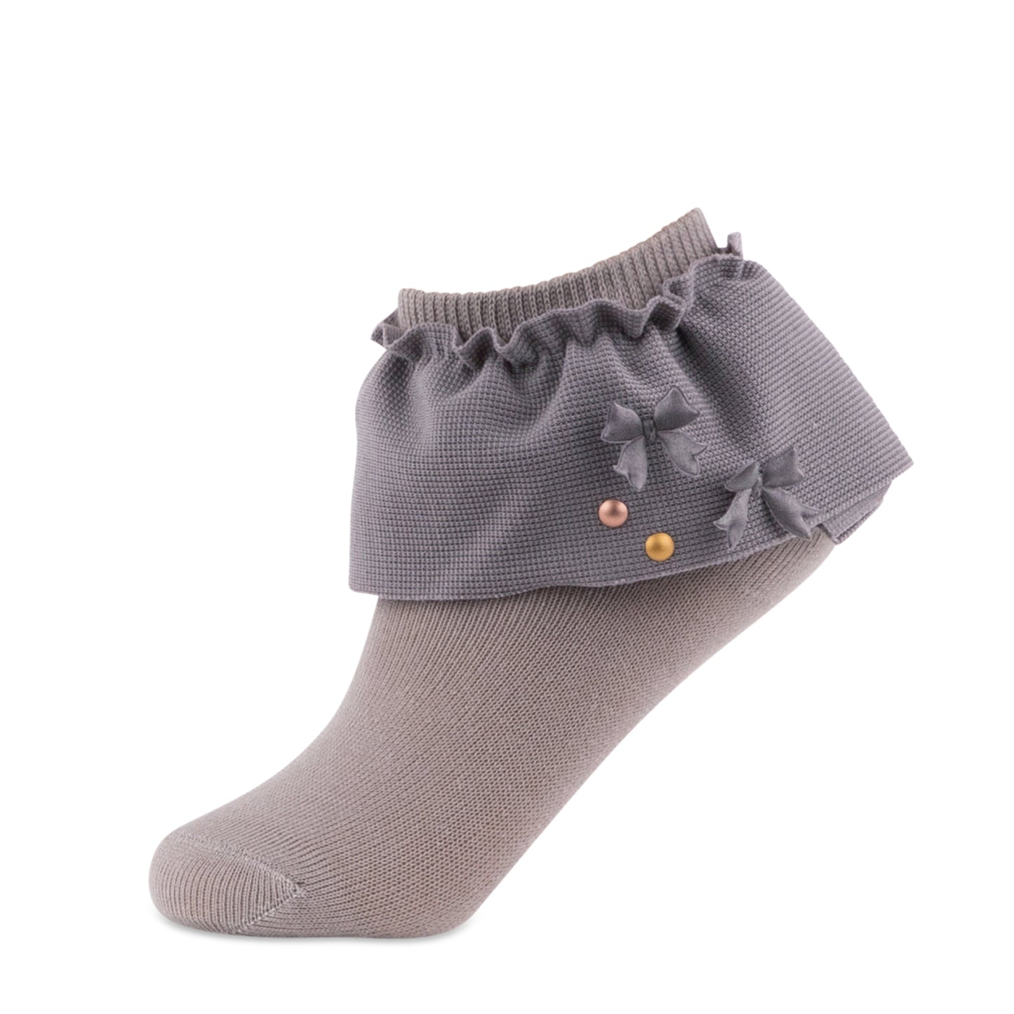 jrp socks gray girls dreamy ruffle lace anklet sock