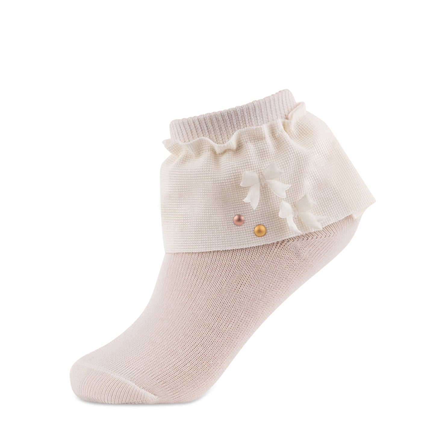 jrp socks cream dreamy lace anklet sock with bows