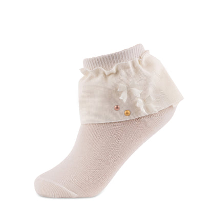 jrp socks ivory girls dreamy ruffle lace anklet sock