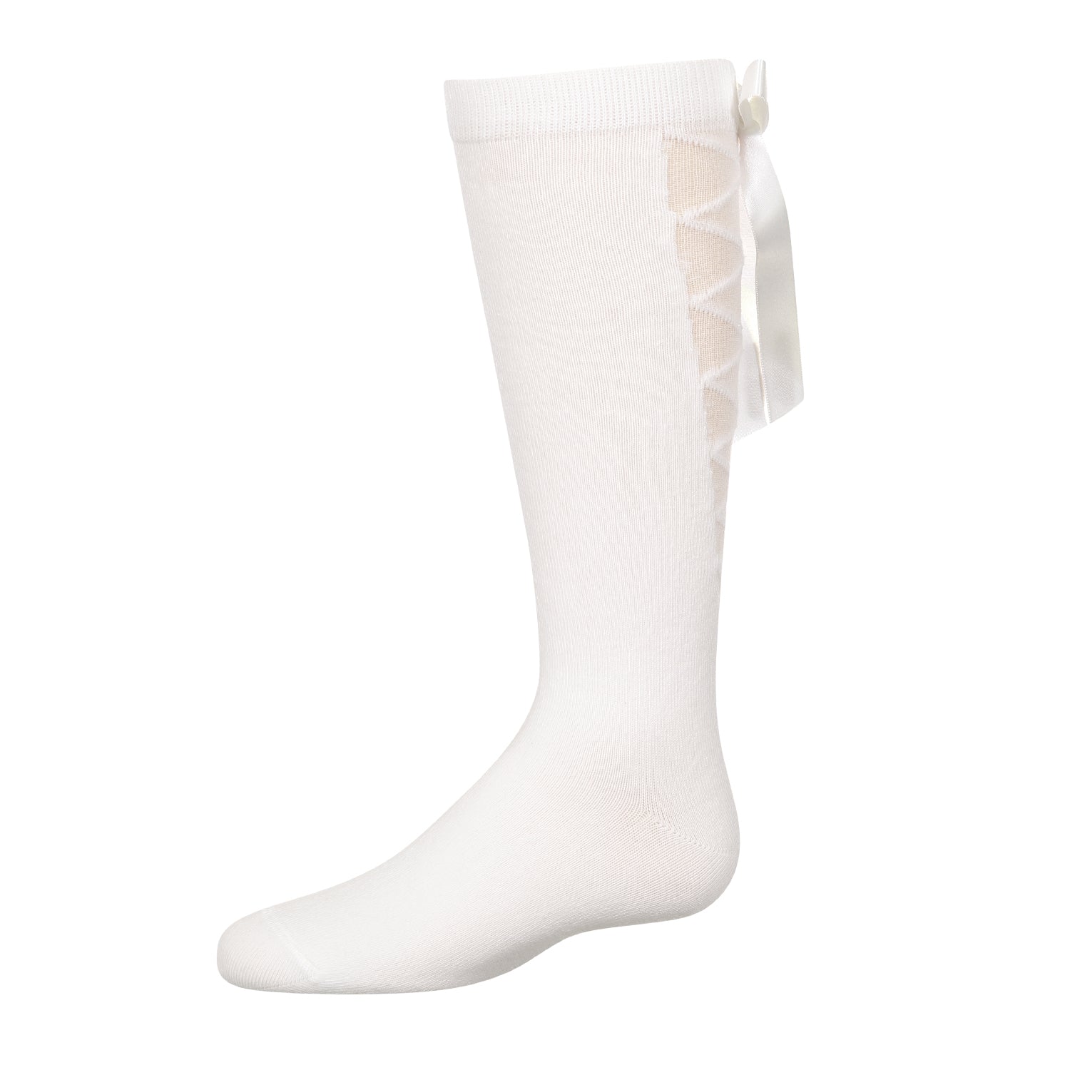 jrp socks ivory lace up knee high sock
