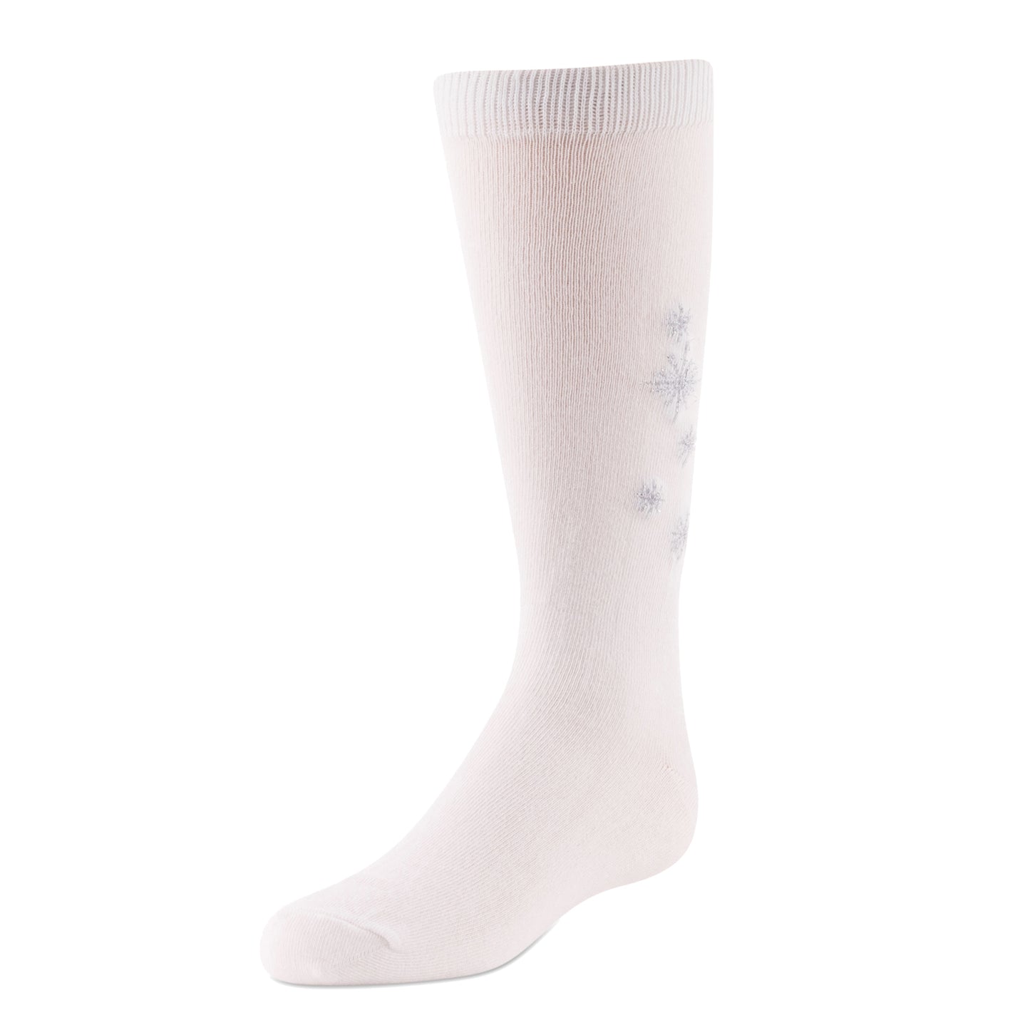 jrp socks white sparkle knee high sock with silver starburst