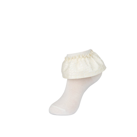 JRP Leather Lace Anklet Cream
