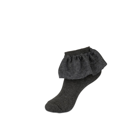 JRP Wool Lace Anklet Charcoal